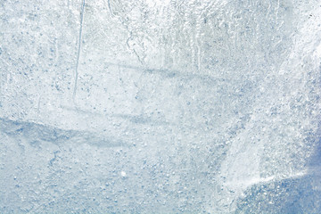The texture of the ice. The frozen water.Winter background    