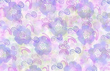  abstract beautiful soft colored floral pattern overall background with frame border
