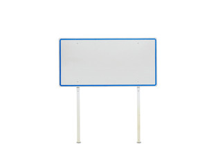 Fototapeta premium Empty billboard isolated on white background with clipping path.