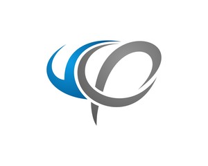 VP letter logo template 2