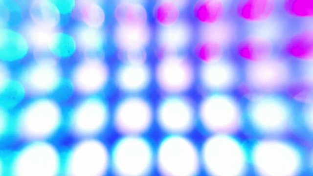 Rows of LED Light Diodes. Bokeh Background