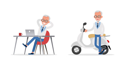 business people vector character design no17