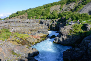 Barnafoss waterfalls in Iceland