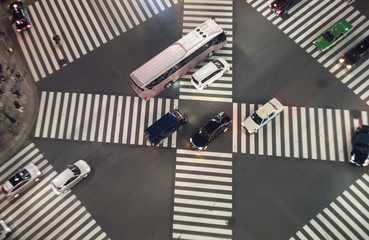 Fototapeta premium The intersection in Tokyo, Night day