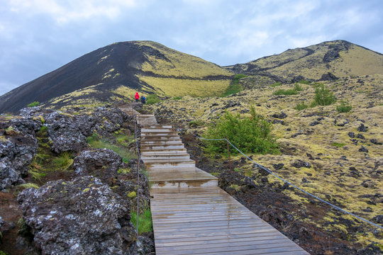 Grabrok Crater lava volcano near Borgarnes, Iceland