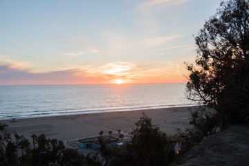 Fototapeta na wymiar Sunset Santa Monica 
