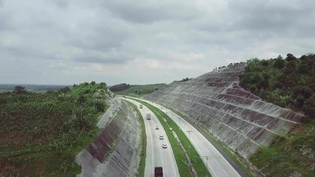Aerial Shot of Cipali Toll Road at KM 182