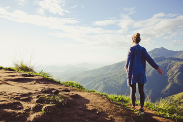 Woman enjoying the dawn