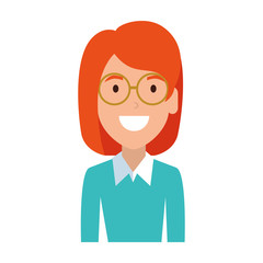 beautiful woman with glasses character