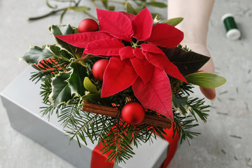 How to decorate christmas gift, tutorial.