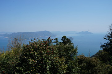 Miyajima Berg Misen: Bäume und Inseln