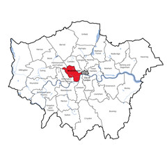 Obraz premium London Boroughs - Westminster