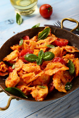 Traditional italian dish - tortellini with tomato sauce