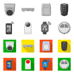 Isolated object of office and house icon. Set of office and system stock vector illustration.