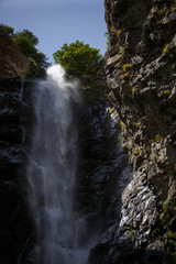 Waterfall Gveleti in Georgia in the summer