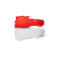 Indonesia flag, vector illustration on a white background