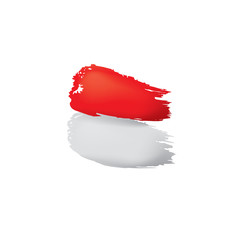Indonesia flag, vector illustration on a white background