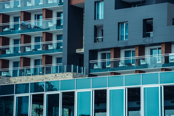 Fototapeta premium Modern architecture. Glass and aluminum