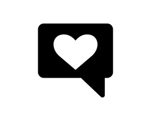 speak heart love valentine amour romance romantic lover image vector icon logo symbol