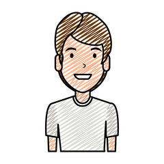 elegant and young man character