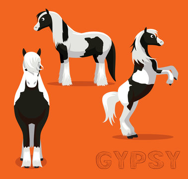 Horse Gypsy Cartoon Vector Illustration
