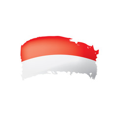 Fototapeta premium Indonesia flag, vector illustration on a white background