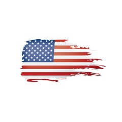 USA flag, vector illustration on a white background