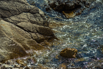 Beautiful landscape of Budva. Montenegro. Sea and mountains