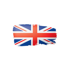 United Kingdom flag, vector illustration on a white background