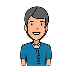 elegant and young man character