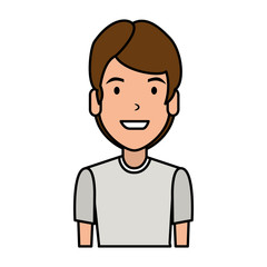 elegant and young man character