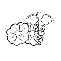 mental brain human care caduceus