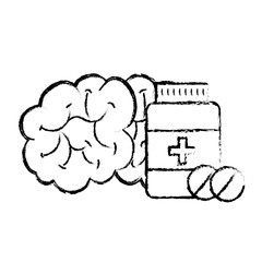 human brain mental care bottle medicine
