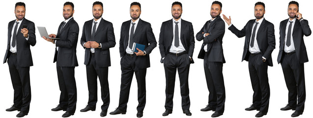 Collection of full length portraits of businessmen