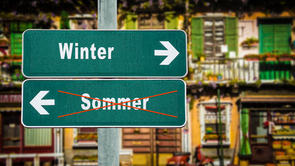 Obraz premium Schild 350 - Winter