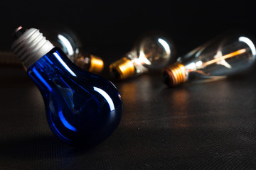 edison bulb close up.
