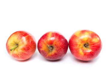 Red apples isolated on white