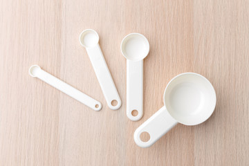Measuring spoons on the table