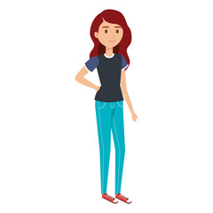 Fototapeta premium beautiful and young woman character