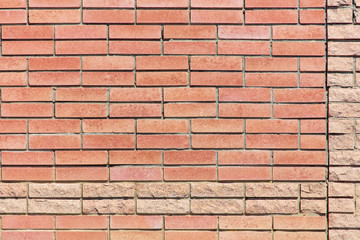 Wall from a red brick as an abstract background