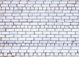 Brick wall in a house under construction