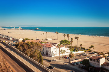 Naklejka premium Wybrzeże Santa Monica