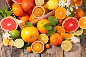 Foto op Plexiglas assorted citrus fruit © M.studio