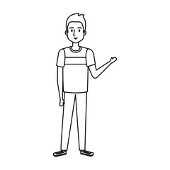 young and casual man character