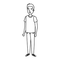 young and casual man character