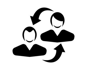 person trade avatar figure silhouette profile image vector icon logo