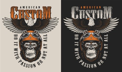 T-shirt print with gorilla concept © DGIM studio