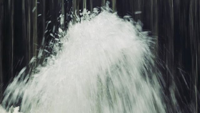 Water spooting out of dam