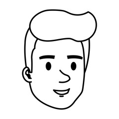 Obraz na płótnie Canvas young man head character