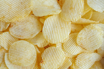 crispy potato chips snack texture background
